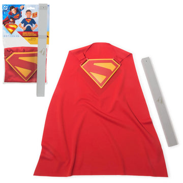 DC Comics, Superman Power Cape Set, Super Heroes Halloween Costume for Kids with Iconic Chest Plate, Dress-Up and Roleplay for A