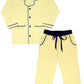 SHOPmOZO Unisex 100% Pure Cotton Full Sleeves Striped Night Suit for Boys and Girls Sleep Wear Full Pyjama with Top Combo Set (S