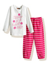 Amazon Brand  Symbol Girls Night Dress | 100% Cotton TShirt & Cuffed Pajama Set | Age 214 Years (SKSLGSS2604 (214 yrs)_Wh