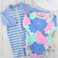 RuffleButts Baby Girls UPF 50+ Sun Protection Floral Printed Long Sleeve One Piece Rash Guard Swimsuit with Zipper - Pastel Peta