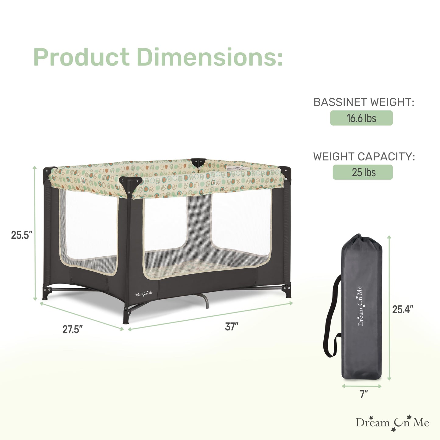 Dream On Me Zodiak Portable Playard In Grey, Lightweight, Packable And Easy Setup Baby Playard, Breathable Mesh Sides And Soft F