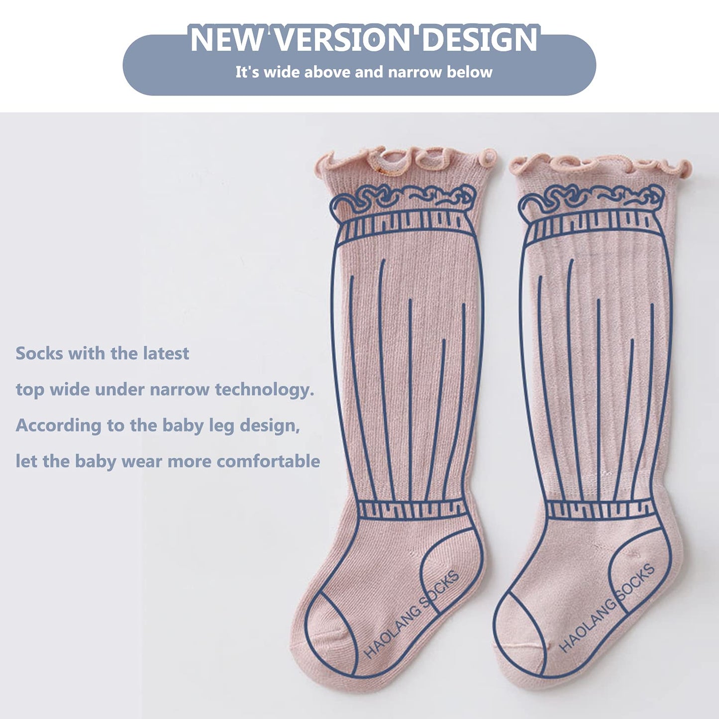 Apone Fatu Baby Knee High Socks Newborn Infants Toddlers Cotton Uniform Stockings Warm Cotton Boys Girls Stockings (As1, Age, 0_