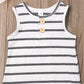 Iddolaka Newborn Summer Baby Boy Girl Romper Bodysuit Jumpsuit Playsuit One Piece Outfit Clothes (A-White Stripes, 18-24 Months)