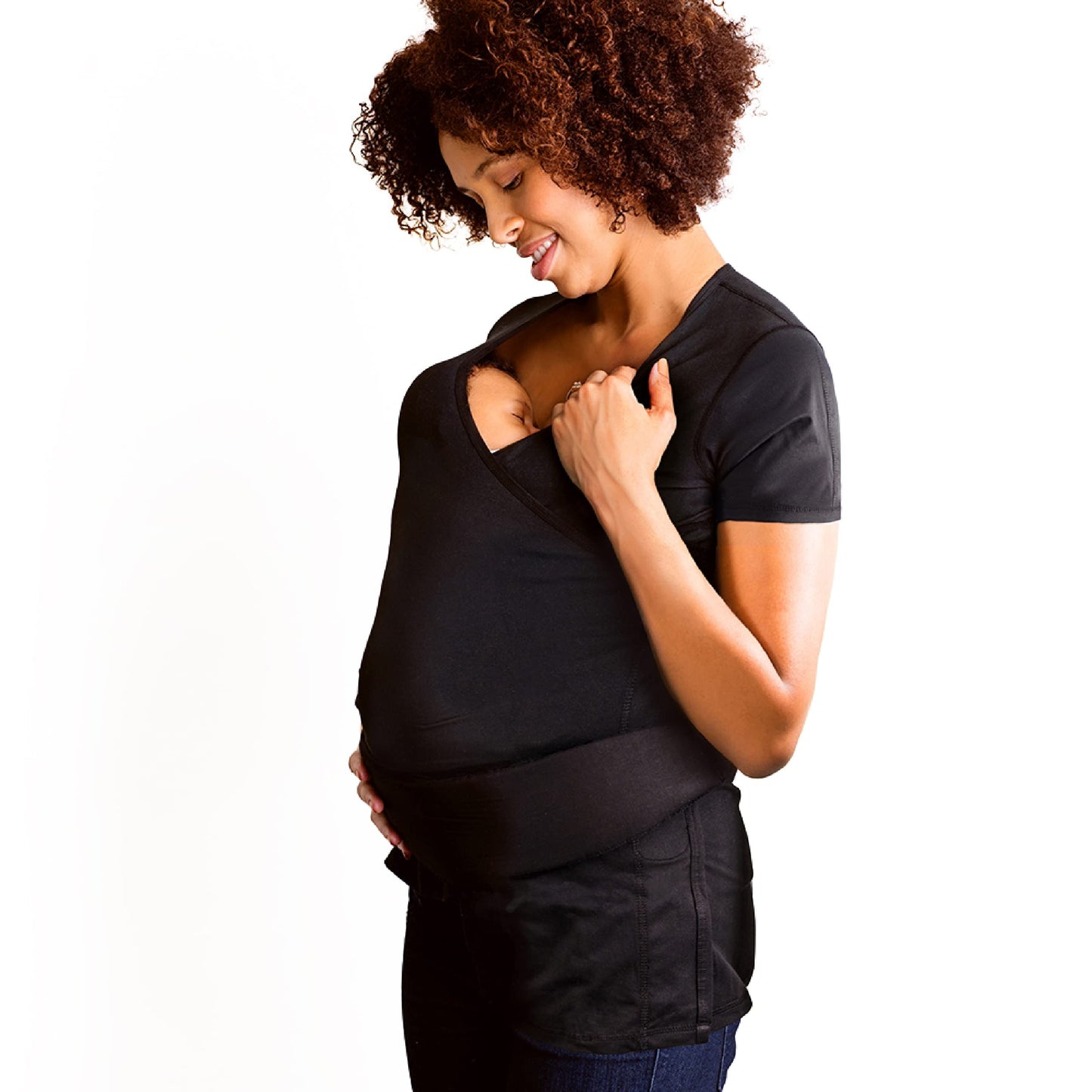 NRoo Pocket - Comfortable Skin-to-Skin Shirt for Mom & Baby - Full-Coverage Baby Wrap Carrier Shirt for Newborns - Breathable Ba