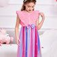 Arshiner Toddler Dress Little Girls Sleeveless Bow Tie Cute Pink Rainbow Valentine Birthday Party Sundress Size 4