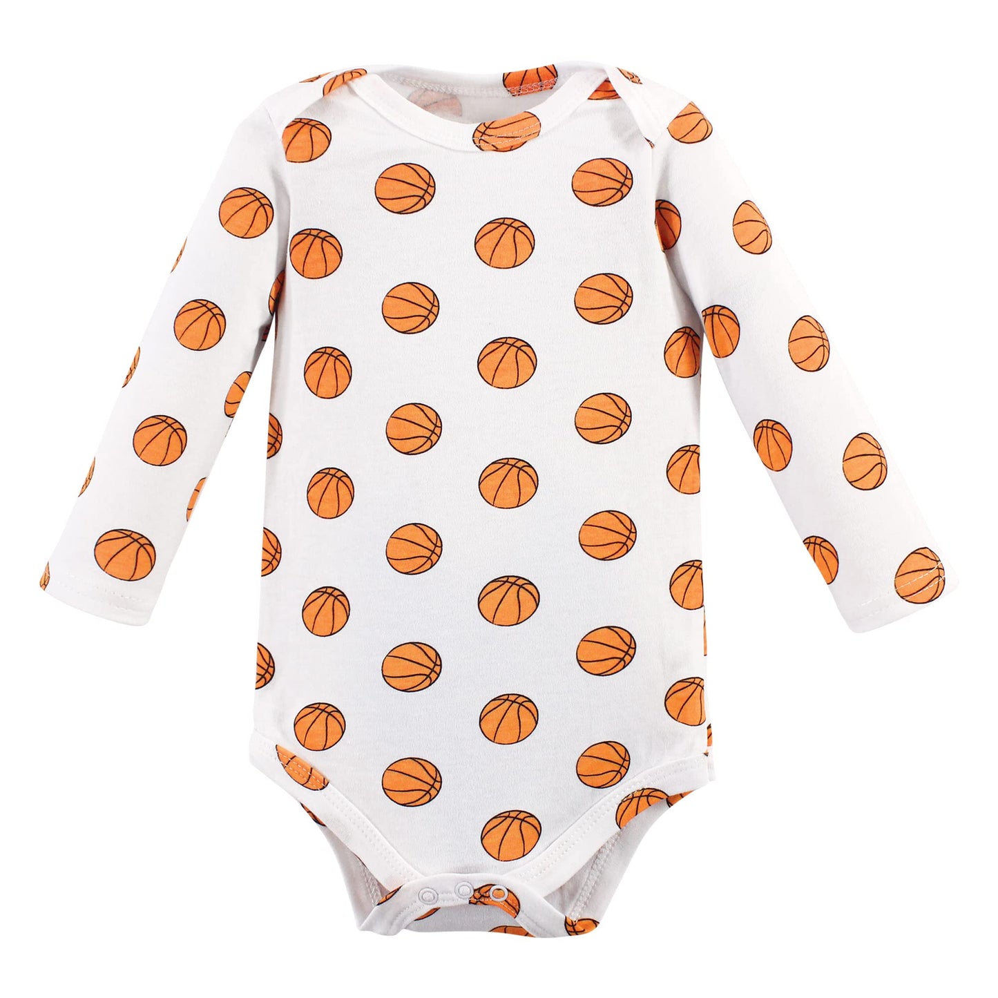 Hudson Baby Girls Bodysuits Unisex Cotton Long-Sleeve Basketball, 6-9 Months, Basketball, 6-9 Months Us