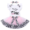 Baby Girls Cow 1St Birthday Outfit Farm Animals Fancy Dress Up Costume Flutter Sleeves Romper Tutu Skirt Headband Bowknot Tutu D