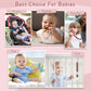 Alvababy Pacifier Clips 6 Packs Rainbow Paci Clip Holder Leashes For Baby Boys And Girls Fits Most Pacifier,Binkie Styles,Baby T