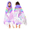 Unicorn Hooded Towel, Unicorn Beach Towel, Unicorn Towel For Girls 30' X 50', Pink Rainbow Microfiber Absorbent Quick Dry Bath