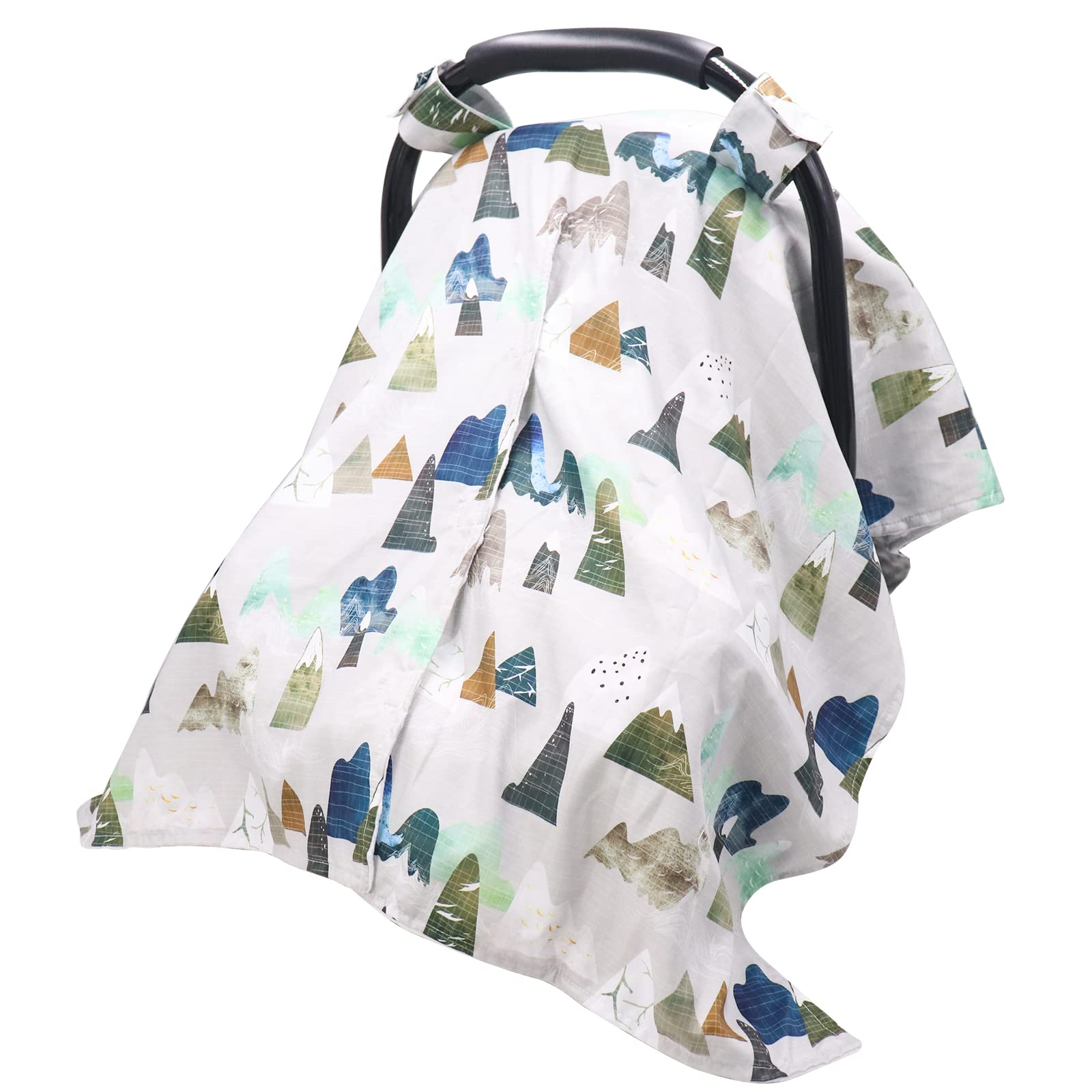 Tanofar Car Seat Cover Baby, Carseat Covers Baby Boy Girl, Peekaboo Opening Infant Car Seat Cover For Winter, Warm & Cozy, Adven