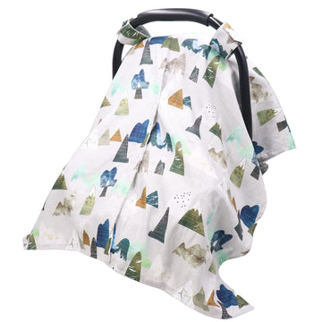 Tanofar Car Seat Cover Baby, Carseat Covers Baby Boy Girl, Peekaboo Opening Infant Car Seat Cover For Winter, Warm & Cozy, Adven