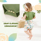 Tiny Cutey Baby Girl Clothes Infant Summer Outfits Set Ruffle Sleeve Romper And Floral Shorts With Headband (Sleeveless Green, 1