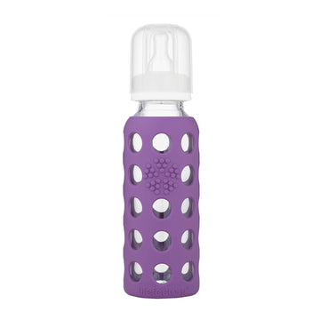 Lifefactory Glass Baby Bottle With Stage 2 Nipple And Protective Silicone Sleeve Grape 9 Oz (Lf110021C4)