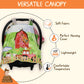 Dear Baby Gear Farm Life Baby Car Seat Canopy With Snap Button Peekaboo Barn Door Opening - Double Layered Lightweight Cover Kee