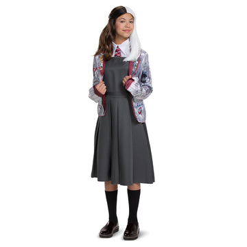 Estella Cruella Costume, Official Disney Estella School Girl Outfit From Cruella Live Action Movie, Girls Size Large (10-12) Mul