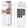 Bellybottle Pregnancy Water Bottle Tracker Must Haves For Expecting Moms Nausea Relief + Weekly Stickers + Straw + Bpa Free Whit