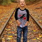 Xfsjgna Valentines Shirts For Girls 6T Boys Valentine'S Day Dinosaur Heart Graphic Kids Tees Raglan Toddler Long Sleeve Tops Bla