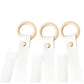 California Tot Faux Leather Bow Clip Organizers (Off-White Set Of 3)