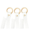 California Tot Faux Leather Bow Clip Organizers (Off-White Set Of 3)