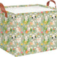 CLOCOR Rectangular Easter Gift Basket Empty,Waterproof Storage Basket with Handles,Room Decor(Pink Flower Easter Egg)