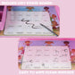 Menzoke Kids Travel Tray For Toddler Car Seat, Lap Tray For Girl Activities With Dry Erase Board & Cooler Cup Holder, Road Trip