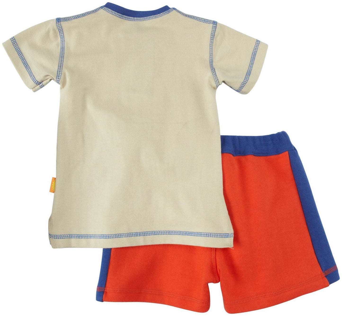 Masala Baby Boys' Street Play 2 Piece Set (Baby) - Beige/Orange/Blue - 18-24 Months