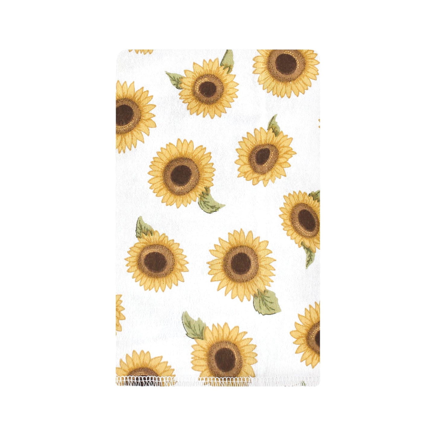 Hudson Baby Unisex Baby Cotton Flannel Burp Cloths, Sunflower, One Size