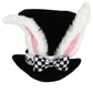 Elope Kid'S White Rabbit Hat Costume Accessory - Felt With Faux Fur Ears And Checkered Bow Tie