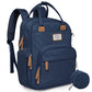 Ruvalino Diaper Bag Backpack, Multifunction Travel Pack Maternity Baby Changing Bags, Large Capacity, Waterproof, Peacock Blue