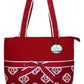 Sazybee 3 Piece Diaper Tote Bag Set - Custom Embroidery Available (Monogrammed Burgundy Medallions)