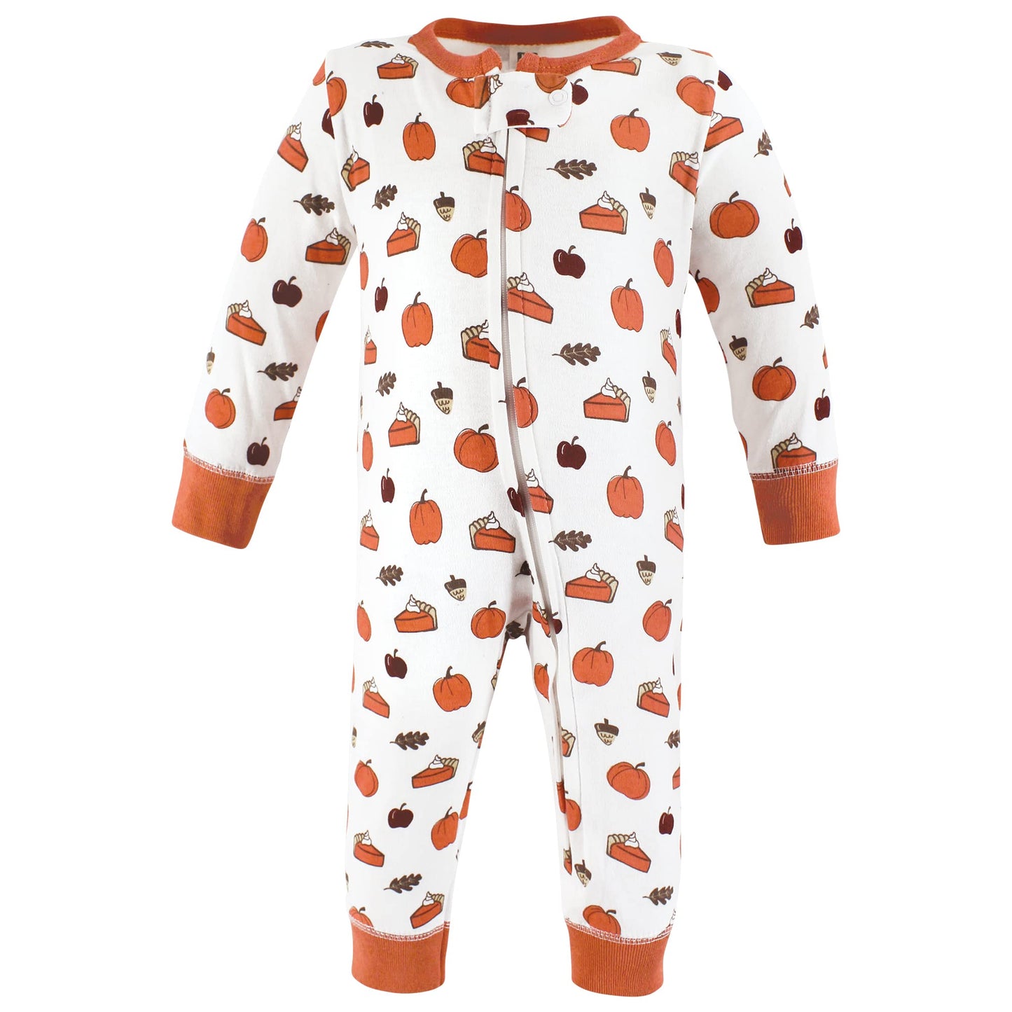 Hudson Baby Unisex Baby Cotton Sleep And Play, Pumpkin Pie, 0-3 Months
