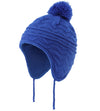 Connectyle Toddler Boys Girls Fleece Lined Knit Kids Hat With Earflap Winter Hat (Royal Blue, 6-12 Months)
