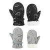 Fynnsure Toddler Mittnes Lined Fleece Snow Gloves For Boys Girls Winter Kids Gloves Baby Mittens Black & Gray 1-2 Years