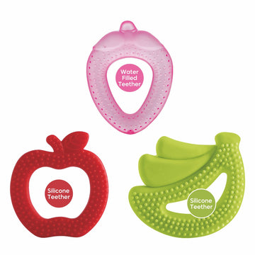 Beebaby Soft Silicone & Water Teether For 3 To 6 Months With Carrying Case, Bpa Free Us Fda Approved Teether For Baby With Textu