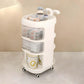 Kimana 3Tier Plastic Storage Trolley With Dustproof Drawers & 360 Wheels  MultiPurpose Organizer For Baby Clothes, Kitchen, B