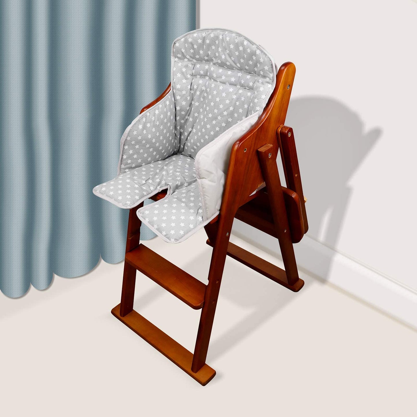 Twoworld High Chair Cushion, High Chair Seat Cover For Baby Dining Hair (Gray Star)