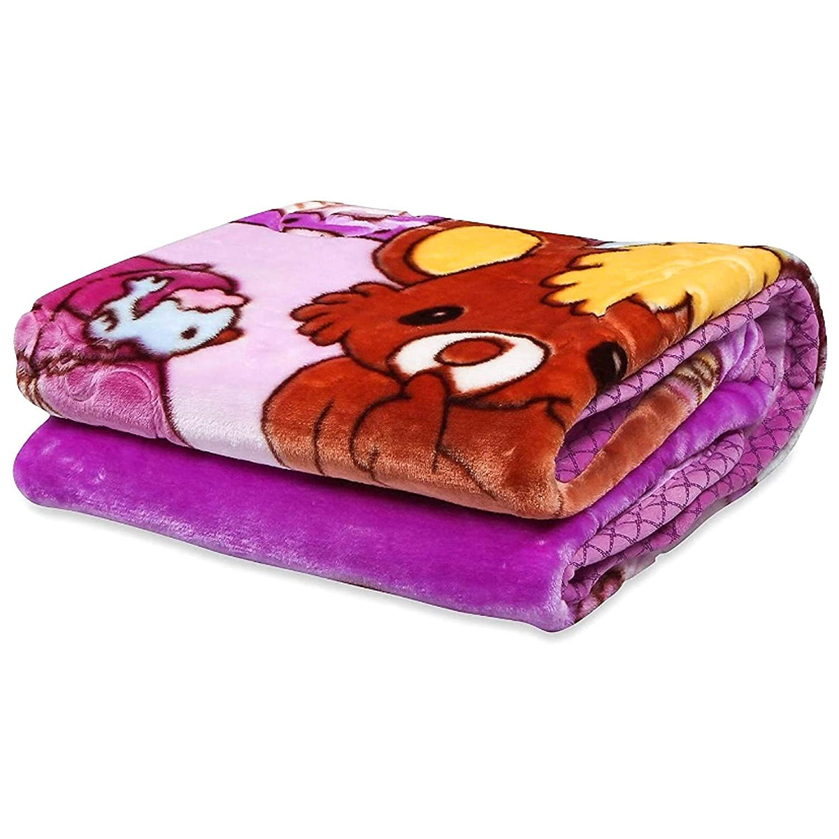SEE FIT Newborn Babys Velvet Double Layer Blanket (Purple)