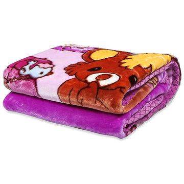SEE FIT Newborn Babys Velvet Double Layer Blanket (Purple)
