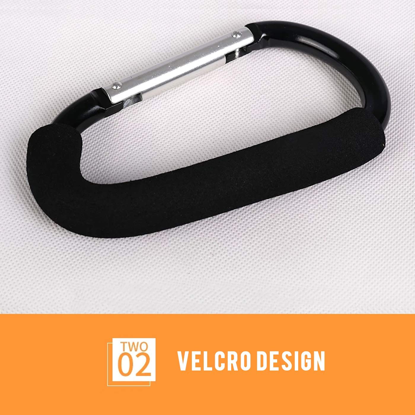 Tgood Stroller Hooks-2Pacs X-Large 16Cm(6.3') Of Multipurpose Hook Clips-For Mommy Shopping Bags,Baby Diaper Bags,Groceries,Clo