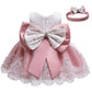Baby Girls Christmas Pageant Lace Dresses Infant Easter Halloween Wedding Formal Frock Event Dress (Pink03,24M)