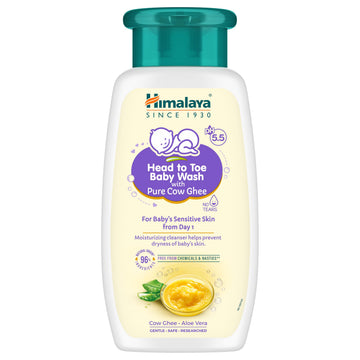 Himalaya Head To Toe Baby Wash With Pure Cow Ghee 200Ml|Ph5.5|Aloe Vera|Soap Free |Safe For Newborn|For BabyS Sensitive Skin Fr