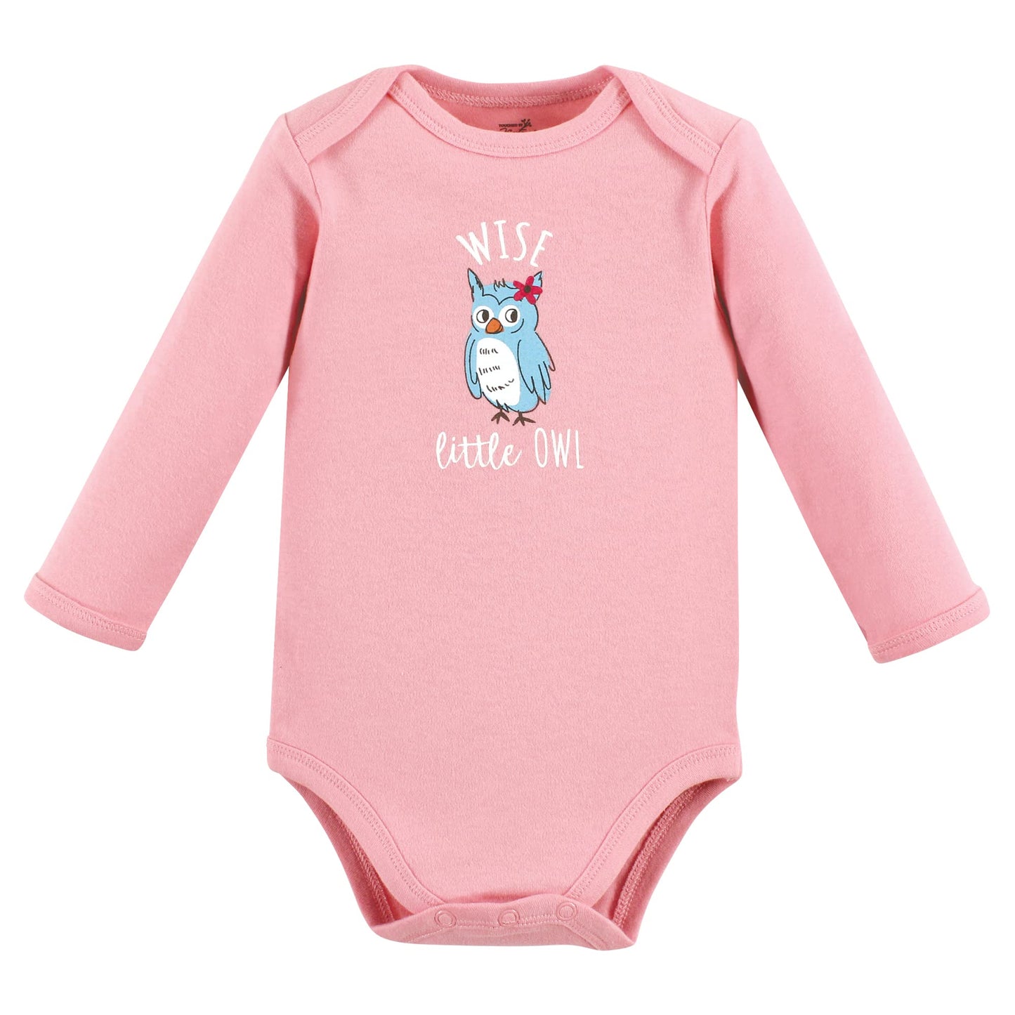 Touched By Nature Unisex Baby Organic Cotton Long-Sleeve Bodysuits, Girl Woodland Alphabet, 18-24 Months