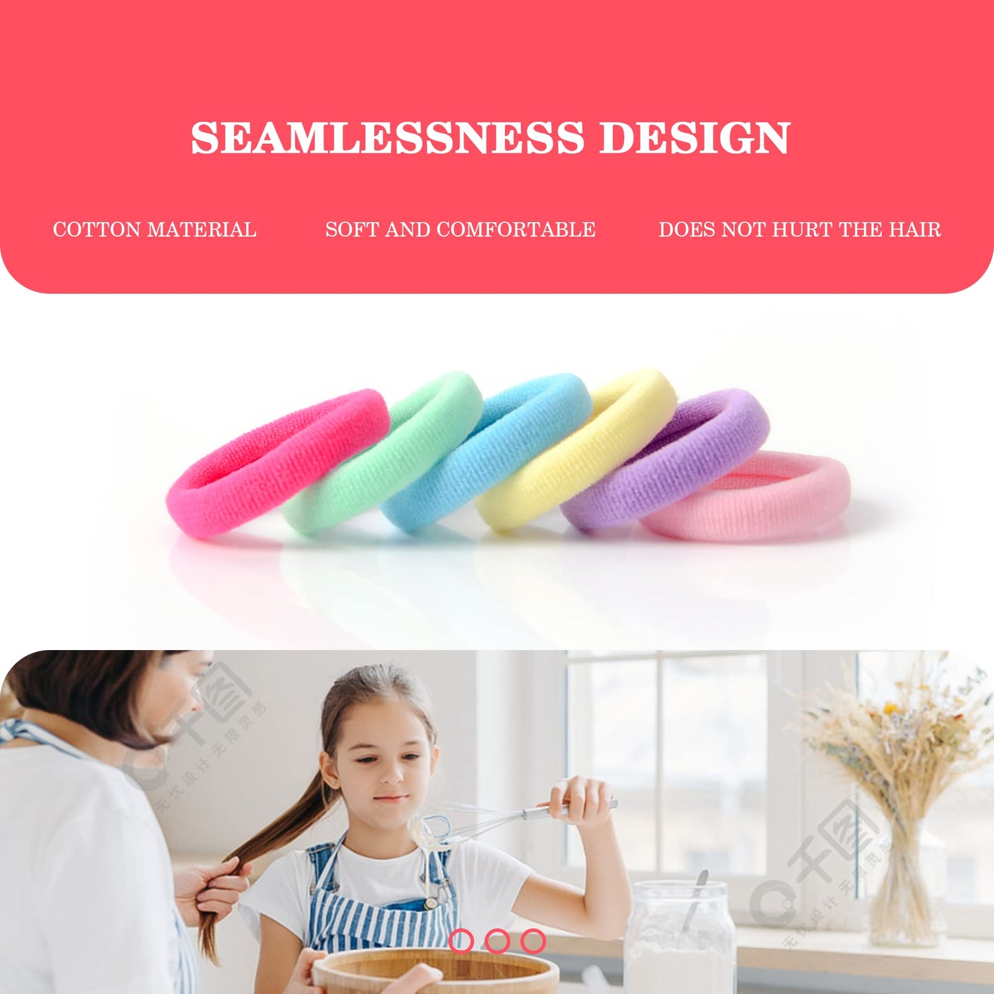 400Pcs Baby Toddler Hair Ties, Elastic Hair Rubber Bands For Girls, 17 Colors Candy Cotton Toddler Hair Accessories, Small Soft