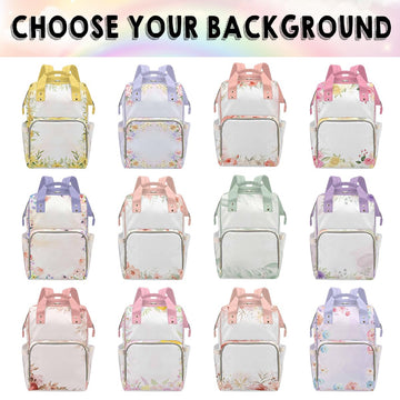 M Yescustom Custom Girls Diaper Backpack For Baby - Large Capacity With Pockets - Animal Personalized Baby Diaper Bag - Waterpro