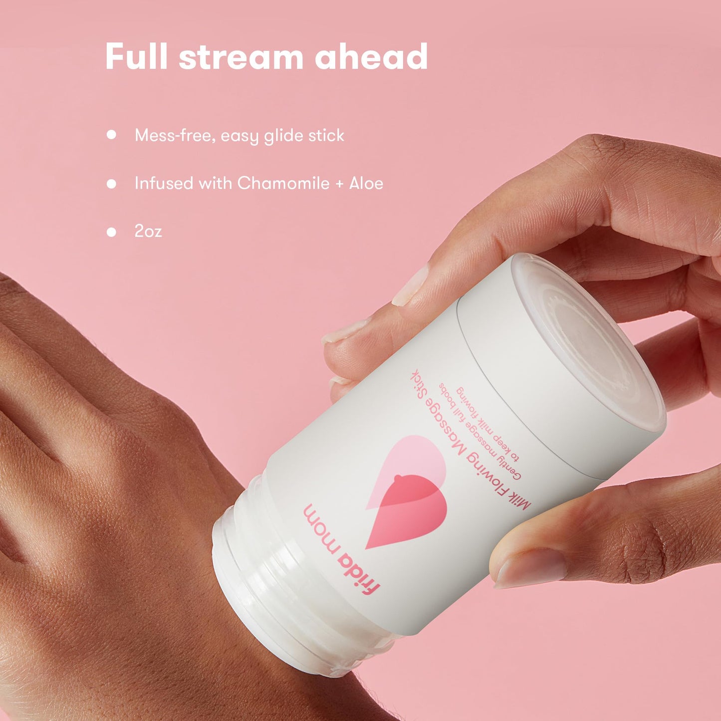 Frida Mom Milk Flowing Massage Stick For Breastfeeding And Nursing Moms, Infused With Chamomile + Aloe To Hydrate And Soothe