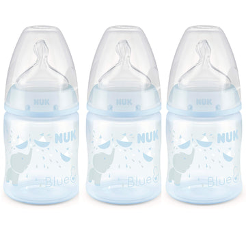 Nuk Smooth Flow Anti-Colic Bottle,Blue Elephant 5 Oz, 3 Pack