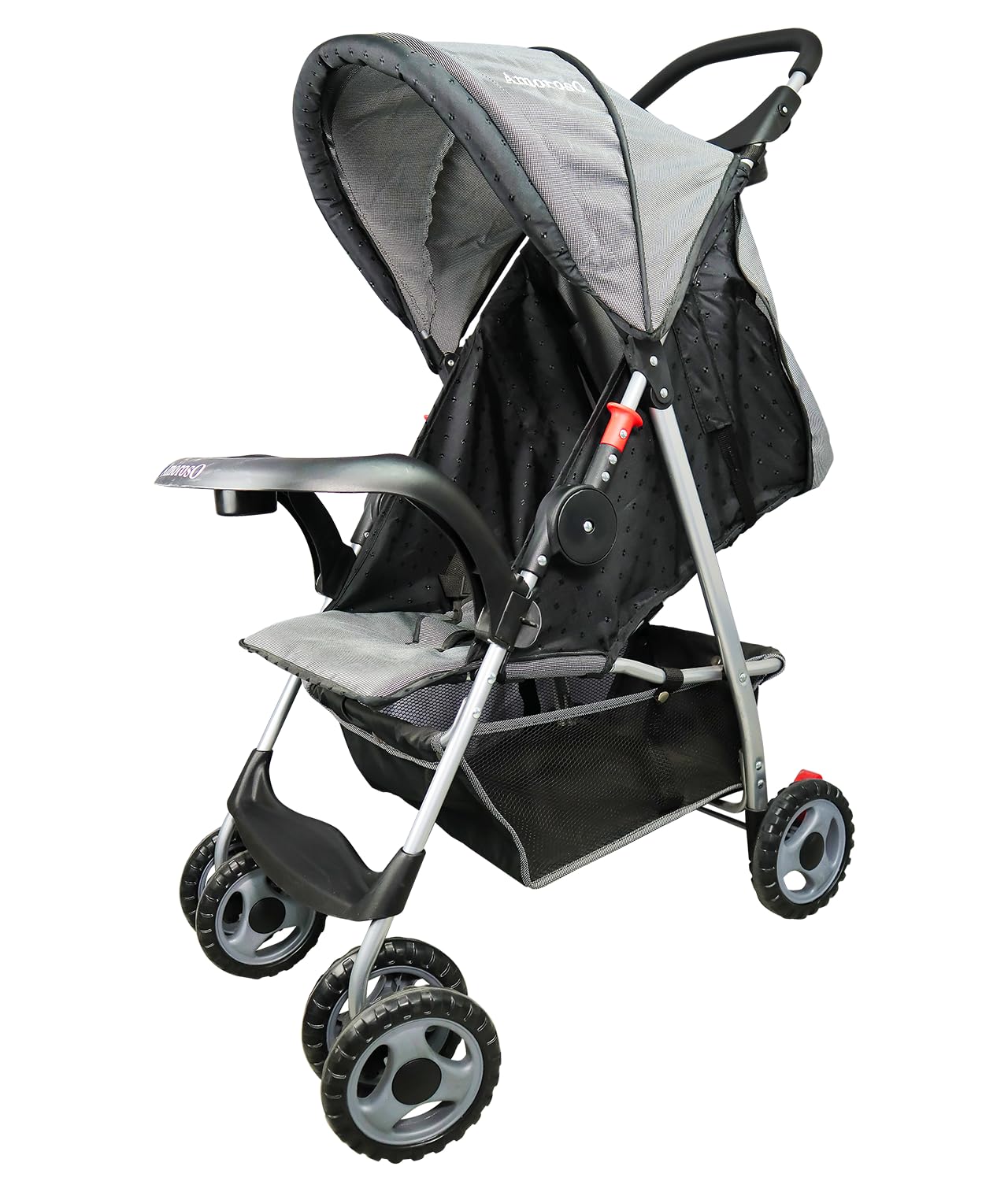 Amoroso Single Stroller - Baby Stroller With Four Wheels - Lightweight Stroller - Convertible Stroller With Extra Storage Space