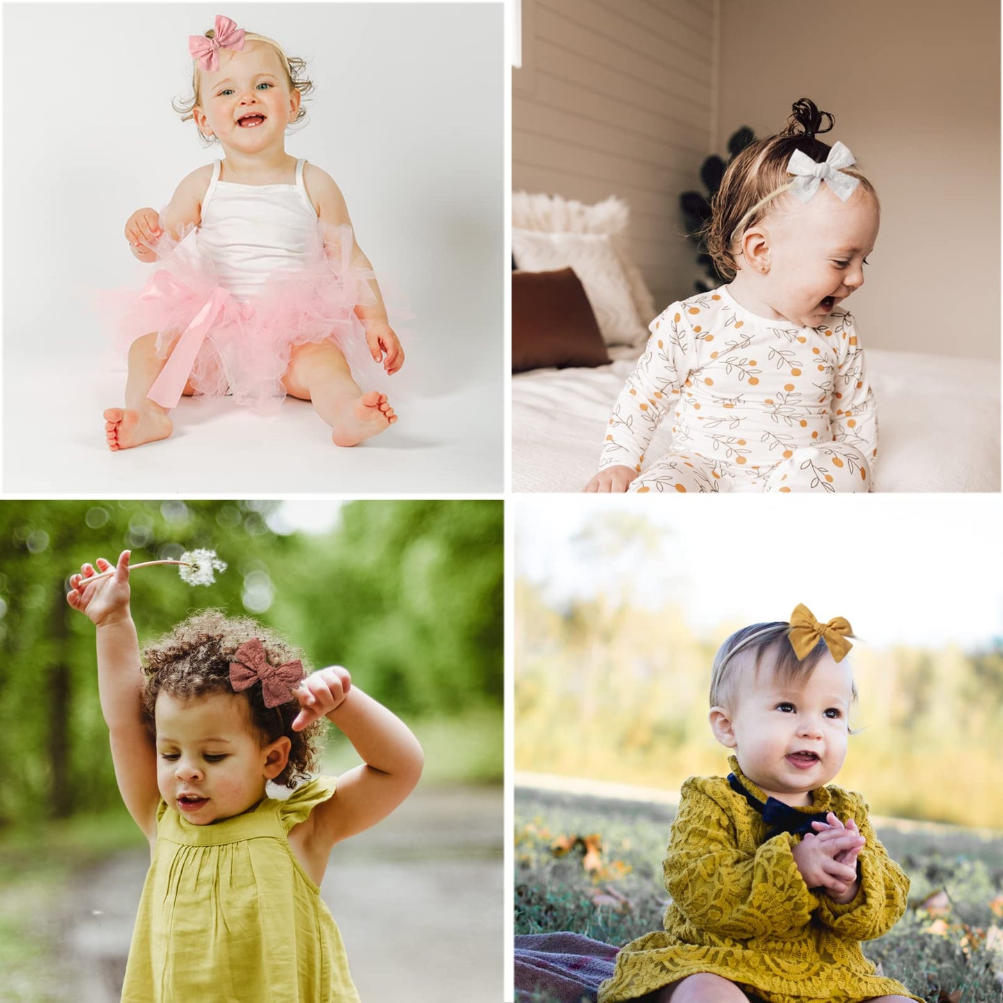 Kidocheese Baby Girl Bows And Headbands Nylon Hair Bows Hairbands Hair Accessories For Newborn Infant Toddlers Kids