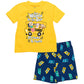 Cocomelon Jj Infant Baby Boys T-Shirt French Terry Shorts Set Yellow/Blue 24 Months