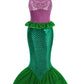Eledobby Little Mermaid Costume For Girls Ariel Dress Halloween Dress Up Princess Mermaids Skirt Birthday Party Outfits